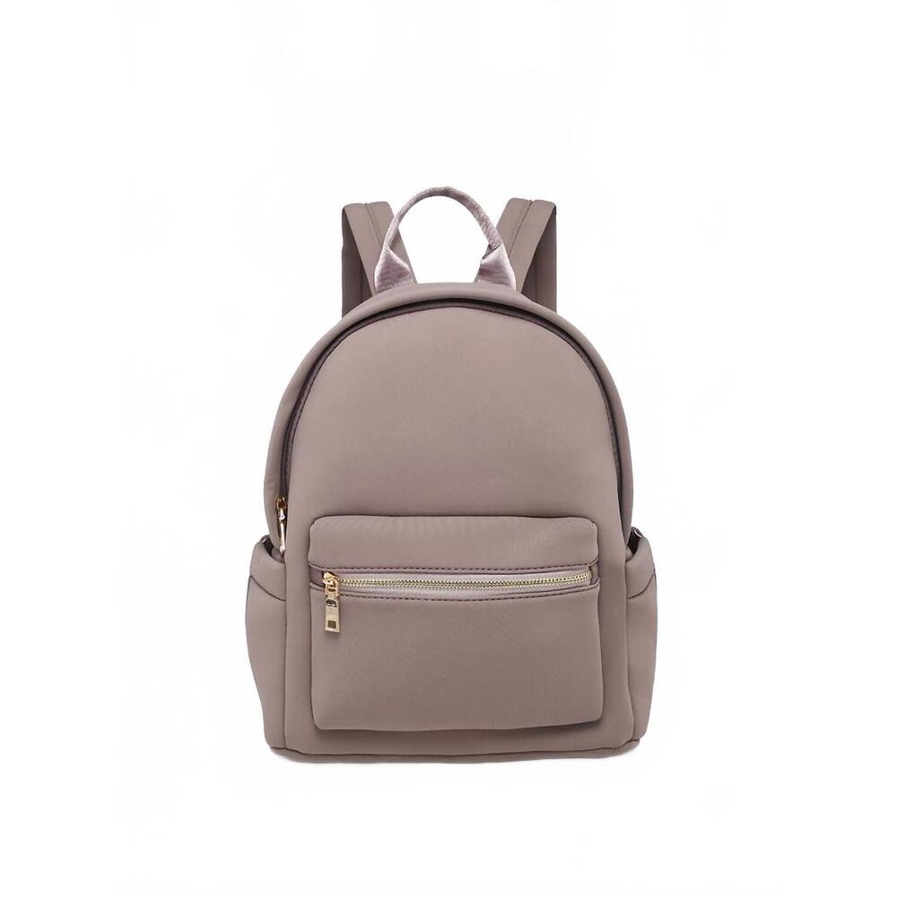 NEW JEN & CO. women's tess neoprene backpack in warm grey